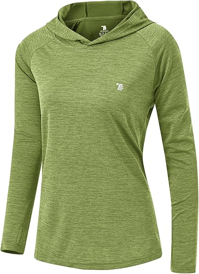 TBMPOY Womens UPF 50+ Sun Protection Hoodie Shirt Long Sleeve Fishing Hiking Outdoor UV Shirt Lightweight